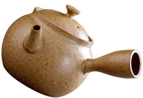 Hoement Retro Ceramic Teakettle Yellow Household Kettle for Tea Lovers Efficient Water Heating for Home Teahouse for Herbal Teas More
