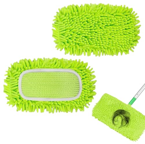 2 panni lavabili in microfibra 25,5x11,5 cm per mop tradizionale riutilizzabili e lavabili in lavatrice ideali per pulizia pavimenti legno piastrelle cucina