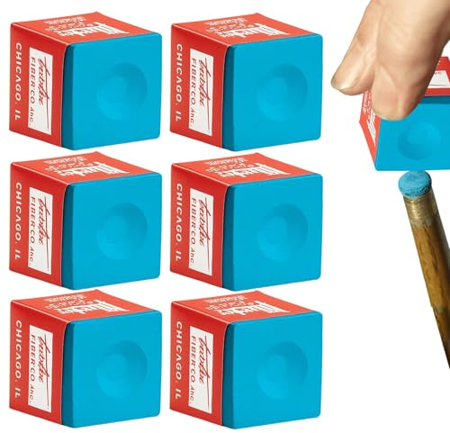SongBuydn 6 Stück Billard Zubehör, Billard Kreide, Billard Queue, Hochwertige Billiard Kreide für Professionelle und Amateure, rutschfeste Queue Kreide für Verbesserte Reibung, 2.2 cm