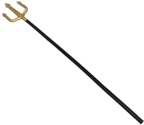 YARNOW Forcone Halloween in Plastica Leggera Accessorio Costume Re Spirito del Male Forcone Cosplay per Mascherate e Performance di Festa Staff da Palco Nero Sezioni
