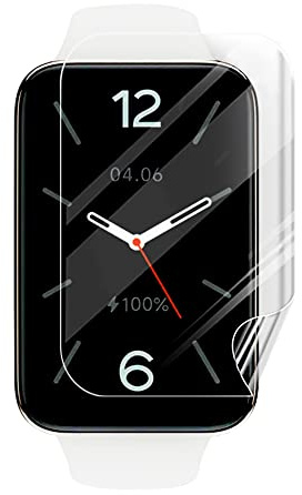 Walmeck Película Protectora de Pantalla de Hidrogel Mi Band 7 HD, Película Suave, Antiarañazos, Pet Hecha para Accesorios de Reloj Inteligente Mi Band 7 Pro,