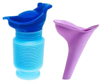 Orinatoio Restringibile,Orinatoio di Emergenza,Orinatoios di Emergenza Retrattile Restringibile a Prova di Perdite da 750 ml,Emergenza Riutilizzabile per Auto per Viaggi,Campeggio e Ingorghi Stradali