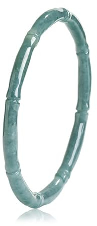 Blauer runder Bambus-Jade-Armreif, natürliches Jadeit-Armband der Güteklasse A für Frauen, echt mit Zertifikat