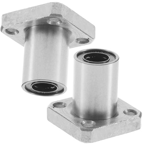 Veemoon 2 Stück Flansch Linearkugellager Lmk8uu 8mm mit Quadratischem Flansch für 3d drucker Lineares Kugellager für Linearwellen Vibrationsreduzierend Langlebig