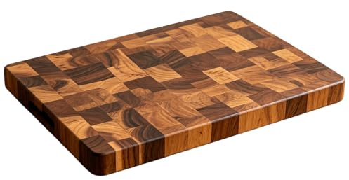 Tagliere in Legno di Acacia Piccolo, Tagliere Compatto con Scanalatura Profonda, Antiscivolo, Maniglie Integrate, Ideale per Cucina, Ufficio, Picnic, 28 x 18 x 1.2 cm