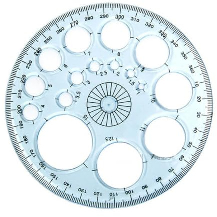 Ritning Cirkel Verktyg Akryl Geometri Linjal Rund Form Mall Spårare | Ritning För Skol Kontor Teknik Byggnad Form Form Form Design Utkast Mätning Multi Hål Guide | Hållbar exakt ritning, Techn