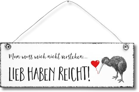 Man muss mich nicht verstehen - Dekoschild Türschild Wandschild aus Holz 10x30cm - Holzdeko Holzbild Deko Schild