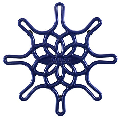 Lodge EC8ST32 Enameled Cast Iron Skillet Trivet, 8 Inch, Indigo