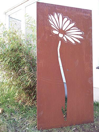 Zen Man Garten Sichtschutz aus Metall Rost Gartenzaun Gartendeko edelrost Sichtschutzwand 031505-1 150 * 75 * 2CM