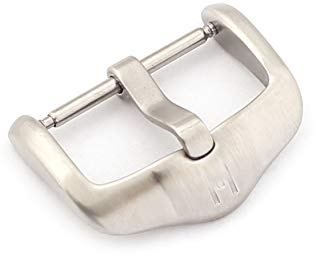 HIRSCH Unisex Dornschließe für Uhrenarmbänder L316 Edelstahl Modell Active 20 mm Silberfarben, matt