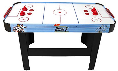Air Hockey Teenager - Mesa de Aire para Hockey (6-8 W, 142 x 72 x 81 cm), Color Azul y Negro