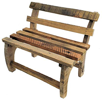 Spetebo Banco decorativo de madera para flores, 32 x 27 x 21 cm, banco de madera vieja para jardín, soporte para plantas, banco para plantas
