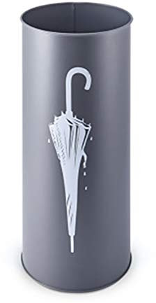 GJSN Regenschirm-Ständer, Eisen-Dichtestelle Wasser-Regenschirm-Eimer-Boden-Stehendes Hotel-Lobby-Wohnzimmer-Regenschirm-Regal-Lagerhalter, 20 * 45 cm,Grau
