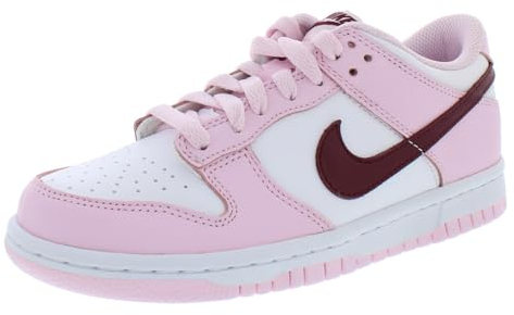 Nike Baskets Basses Dunk, Rose, Blanc, Bordeaux, 37.5 EU