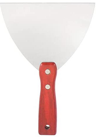 sourcing map Putty Scraper 6 Stainless Steel Putty Knife Wooden Handle for Drywall Puttying