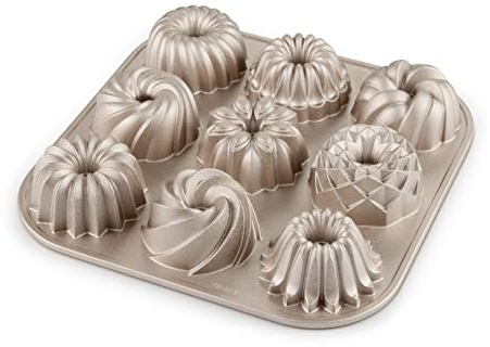 Tescoma 623132 stampo per 9 mini ciambelline mini bundt cake, alluminio pressofuso antiaderente, DELÍCIA