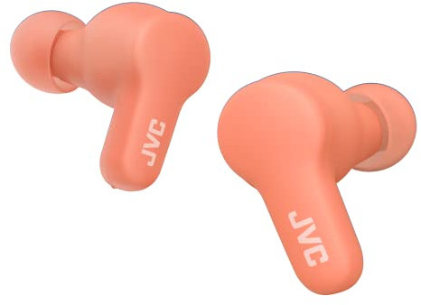 JVC HA-Z77T-P Gumy True Wireless Bluetooth Earbuds, Maximum 24 hours of playtime, Quick Charge, Single ear use, IPX4 water & sweat resistant, Compact charging case (Pink)