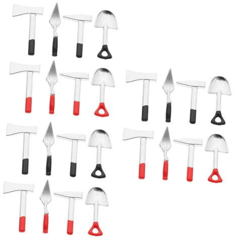 YARNOW 24 STK Puppenhaus-Werkzeuge Mini-Zubehör für Puppen Mini- Kinderspielzeug Ornament Wohnkultur Miniaturspielzeug Mini-Hauswerkzeuge aus Legierung Essen Spielen Dekorationen Baby