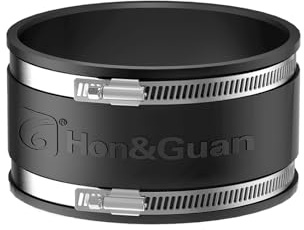 Hon&Guan 6 Dust Collection Fittings Rubber Noise Reduction Clamp for 6 Inch PVC Pipe/HVAC Inline Duct Fans and Carbon Filters/Duct Reducer