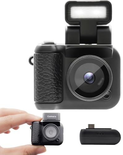 Digital Camera with 1.4 in LCD Screen 1080P 32GB Card Charging Base Monoreflexes Shaped CMOS Compact Portable Video Recorder Easy to Operate (Black)