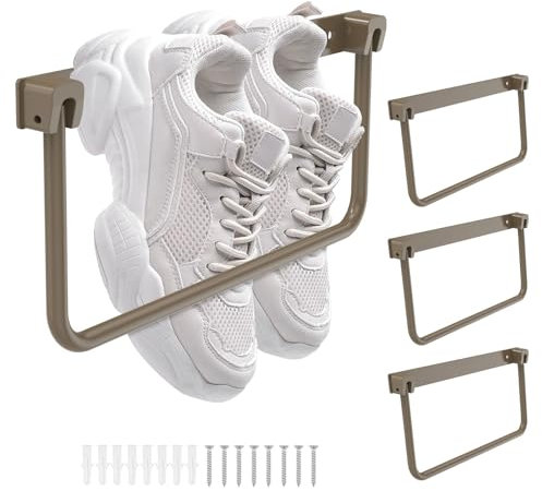 IXTIX 4 STK Schuhhalter Faltbar Wand aus Aluminiumlegierung, An der Wand montiertes, Klappbares Schuhregal Rostfreies Schuhregal für Wohnmobile Camping Aufbewahrung, Badezimmer