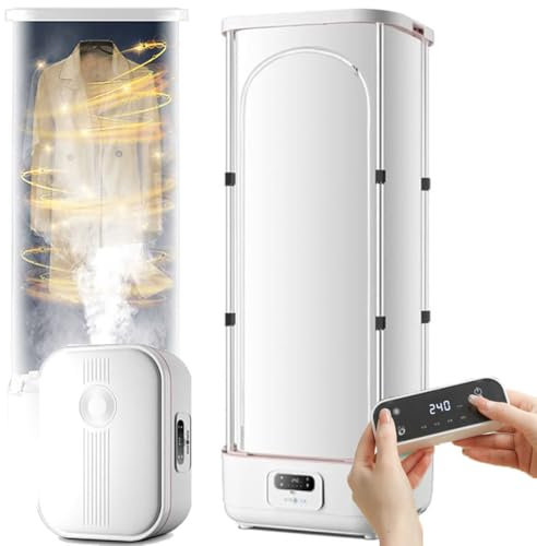 Vertical Steam Iron Automatic Wireless Automatic Ironing Machine Steam Press Ironing Machine, Steamer And Clothes Dryer, Sanitise, And Dry Clothes, Results From 10 Minutes, Portable, Hous,