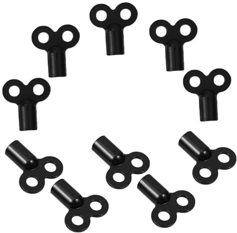 Housoutil 10pcs Metal Radiator Bleed Key Radiator Valve Key for Heater Exhaust Water Shut Off Air Plumbing
