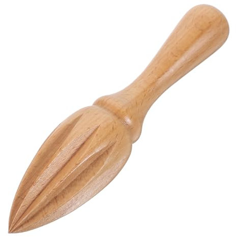 Cabilock Lemon Juicer Manual Wood Citrus Squeezer for Kitchen Fruit Drink Making Beech Material