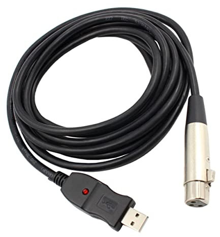 ibasenice Cable De Micrófono Usb Xlr Hembra Convertidor Usb Macho Xlr Cable Conversor Para Grabación De Audio Accesorio De Audio Para Estudio De Canto