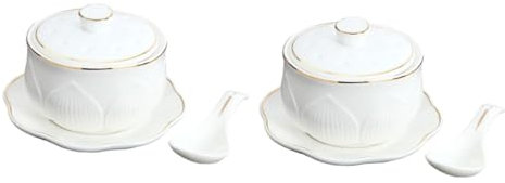 Amosfun 2 Set tartufo stoviglie portafrutta cucina che perde ciotole piccola zuppiera piccola pentola per stufati pentola di stufato casseruola in ceramica tazza di stufato porcellana