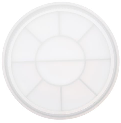 Moule à Plateau Rond en Silicone Blanc, Finition Lisse et Réutilisable