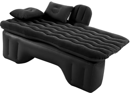 LUCKY KVW Materasso ad aria per sedile posteriore e mezzo bagagliaio, letto da campeggio gonfiabile ispessito con due cuscini d'aria e pompa ad aria elettrica per auto, uso multi-scena e viaggio su