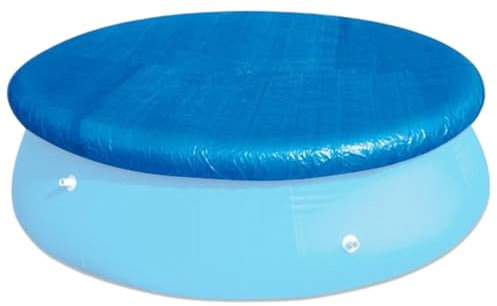 Round Pool Cover, 6ft/8ft Swimming Pool Cover with Drawstring, Dustproof Paddling Pools Protector, UV-Resistant, Anti-Tear, Easy Set Pool Protective Cover for Inflatable Pools, Outdoor
