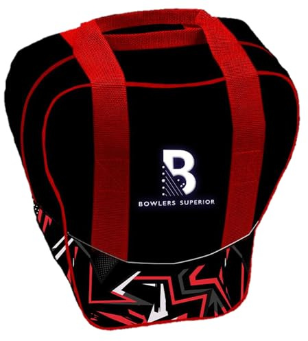 BSI Nova Bowlingtasche für Damen und Herren – Einzelballtasche mit kompakter Schuh- und Zubehöraufbewahrung – Rot/Schwarz