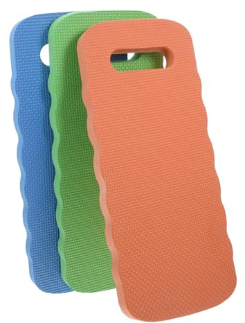 AKOOSY Lot de 3 Coussins Genouillères Épais en Mousse Eva 40x18x2 Cm pour Jardinage, Siège Confortable Antidérapant, Tapis de Protection Léger et Portable pour Travaux Couleur Aléatoire