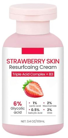 Loción para la piel de fresa, 100 ml, crema rejuvenecedora para el cuerpo, loción de cuidado corporal más suave para brazos, cuello, piernas, pollo, pollo, adolescentes, niñas, durante el día y la