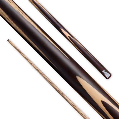 POWERGLIDE DIPLOMAT Ash 3/4 Jointed Snooker Pool eller biljardköpinne | Nordamerikansk askaxel | Handskarvad rosenträrumpa | 20 oz | Full storlek 145 cm | 9,5 mm spets