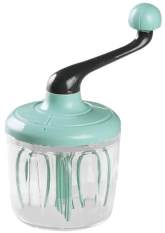Homoyoyo Batteur à Œufs Manuel Rotatif en Plastique Vert Clair pour Mélange et Cuisson, pour Restaurants et Pâtisseries, Outil Pratique et Léger