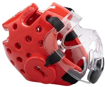 lopituwe Protezione per la testa da boxe e kickboxing migliorata e traspirante con design trasparente per il viso. Questa è una protezione per la testa da boxe e kickboxing con integrale per il