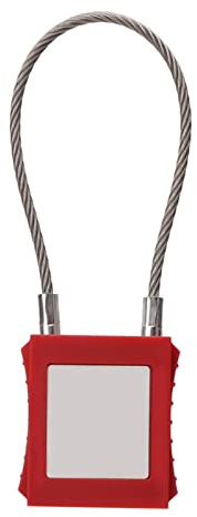 Generic Lockout Tagout Cable Locks 85mm Shackle Steel Safety Padlock, Reliable Lock for Equipment Maintenance, Suitable for Industrial Shutdown (Red)