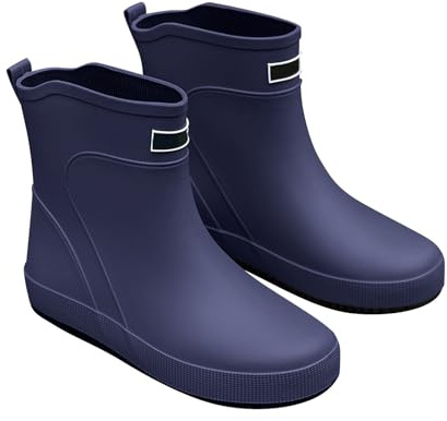 Botines impermeables para hombre, impermeables, para senderismo, botas cortas para exteriores, botas planas de verano, botas de ocio, botines de goma antideslizantes, transpirables, zapatos de jardín