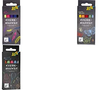 folia Kreidemarker ´Neon Lights´, 5er Set, Sie erhalten 1 Packung, Packungsinhalt: 5 er Set