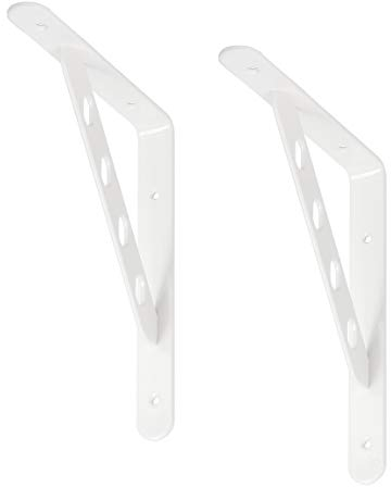 VORMANN Regalträger Regalhalterung Winkel Konsole Wandkonsole Wohnraumkonsole | Traglast 200 kg | Stahl Oberfläche weiß | 2-teiliges Set 250 x 200 x 30 mm | Made in Germany