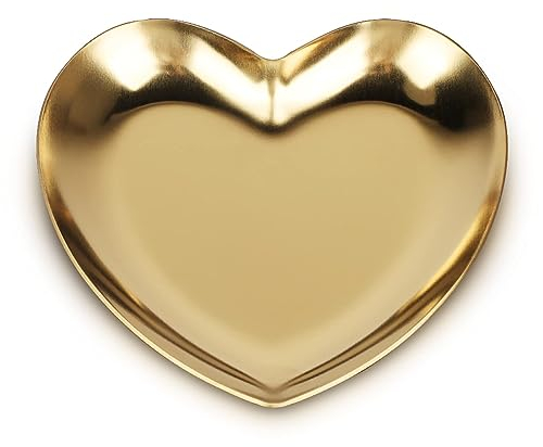 vassoio per gioielli, 3,42 * 3,54 * 0,39 pollici Piatto ad anello Organizzatore, Decorativo Organizzatore di Gioielli Cosmetici, a Forma di Cuore, per Anello, Collana, Braccialetto