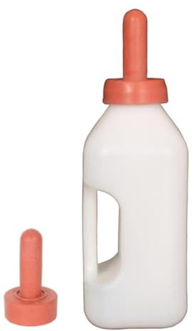 pistro Botella de leche de becerro con tetina para alimentar a pantorrillas, burros, caballos, corderos, cerditos y potros
