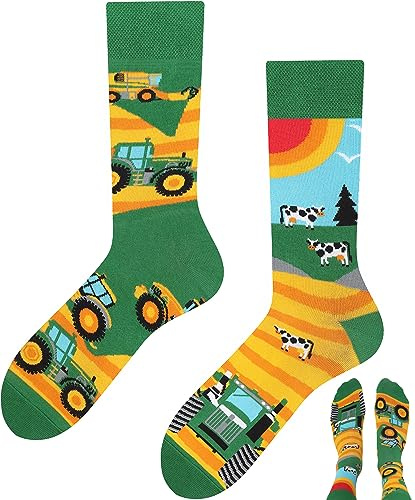 Todo Calcetines Divertidos Hombre y Mujer, Calcetines Fantasia con Motivo, de Colores