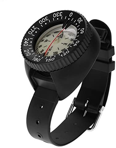 ZHCHAO Boussole de plongée étanche sous-Marine spéléologie Camping Boussole avec Bracelet plongée sous-Marine Bracelet de Montre Boussole à Cadran Fluorescent