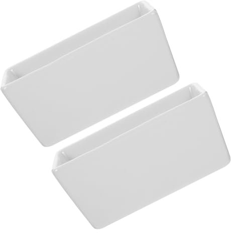 PRETYZOOM 2pcs Ceramic Sugar Bowl Set Lid Rectangular Storage Jar Flat Bottom Canister for Coffee and Tea Kitchen Countertop Use