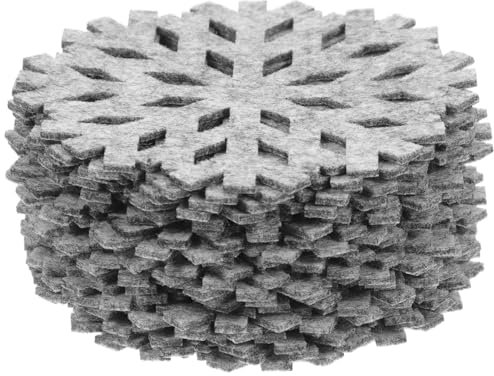 SOLUSTRE 20stücke Teiliges Set Weihnachtsuntersetzer Schneeflocken-Design Hitzebeständige Tischsets Für Festliche Anlässe Vielseitig Einsetzbar Als Platzdeckchen Oder Dekorative