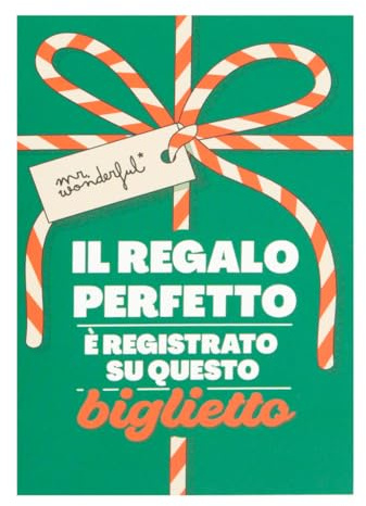 Mr. Wonderful - Biglietto con registratore di messaggi audio - Il regalo perfetto è registrato su questo biglietto - Biglietto di Natale